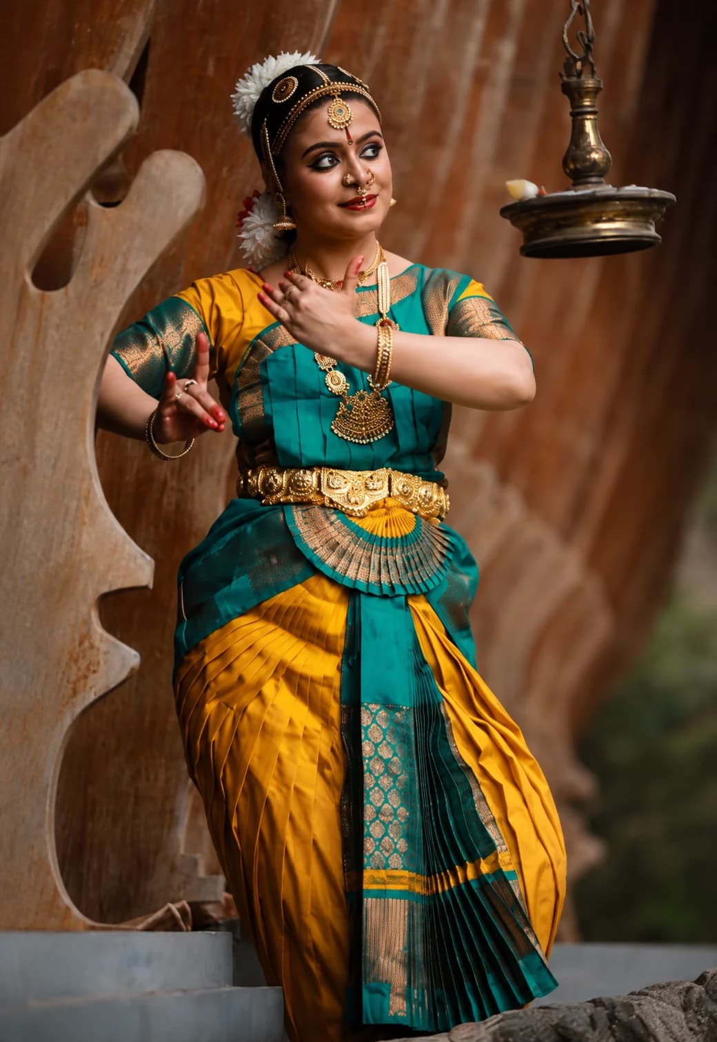 Bharathanatyam dancer in pose