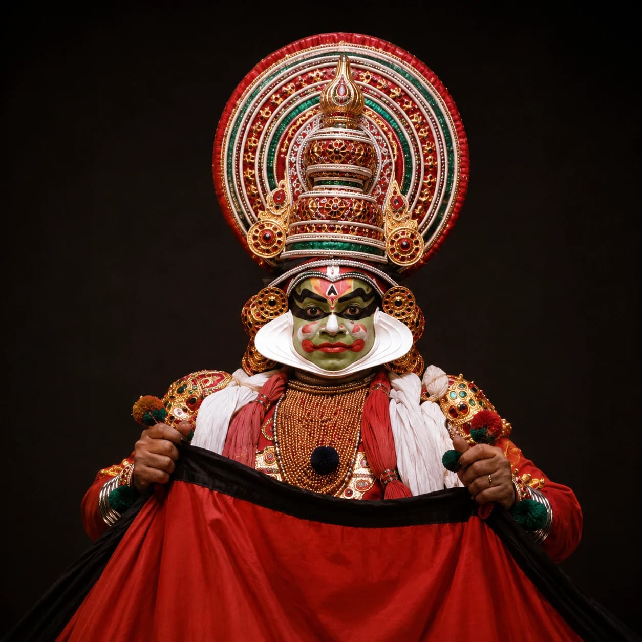 Kathakali performer close-up